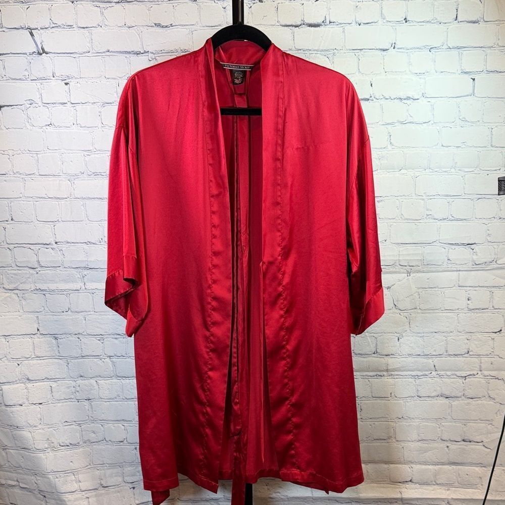 Victoria's Secret Scarlet Satin Robe